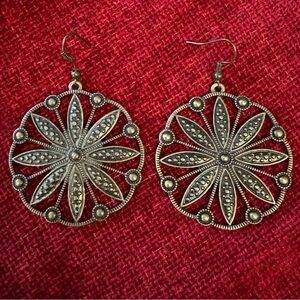 Cato Cut Out Medallion Earrings
